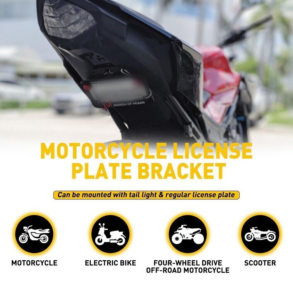 Universal Motorbike Motorcycle License Number Plate Holder Tail Tidy Bracket UK