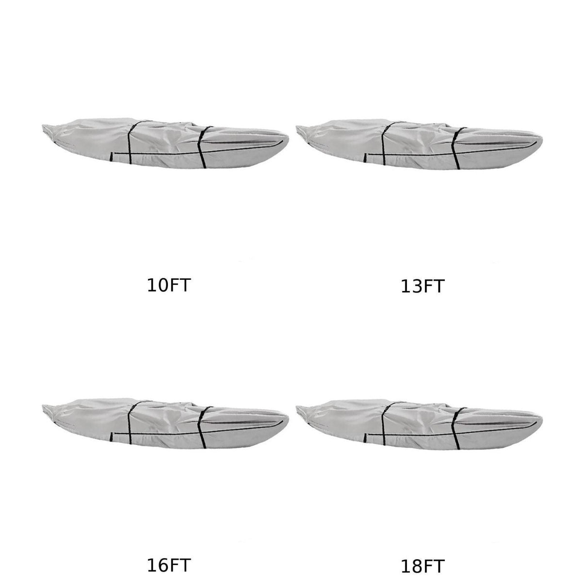Heavy Duty Kayak Storage Cover with Waterproof ZIP and UV Resistant Material