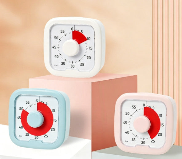 60 Minutes Visual Analog Timer Countdown Clock Time Management Adults Kids Tool