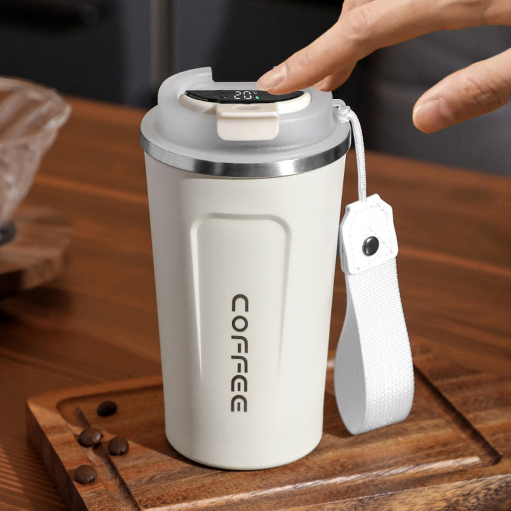Smart Thermo Travel Coffee Mug Cup Thermal Stainless Steel Vacuum Flask 510ml