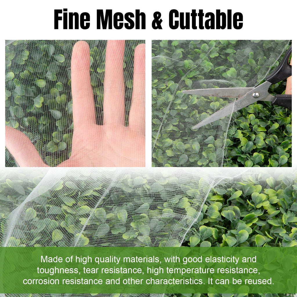 White Garden Protect Netting For Vegetable Crop Plant Fine Mesh Birds Insect Net