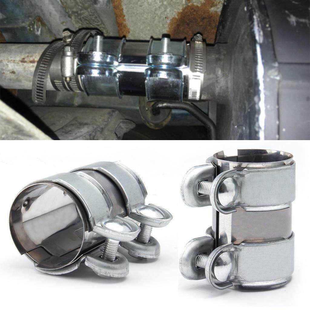 2 inch 51mm Exhaust Tube Pipe Connector Joiner Sleeve Clamp Connector Universal