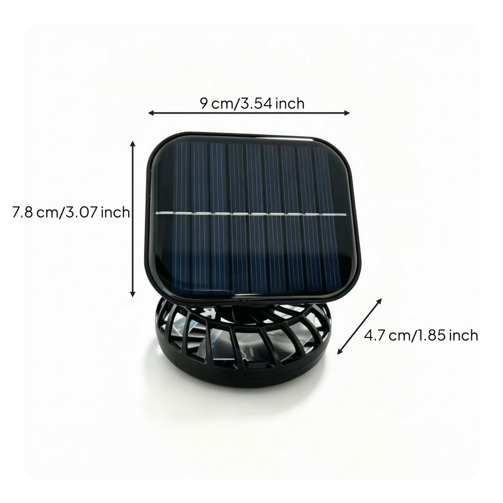Portable Fan with Solar Panel Outdoor Solar Powered Fan Cordless for Camping