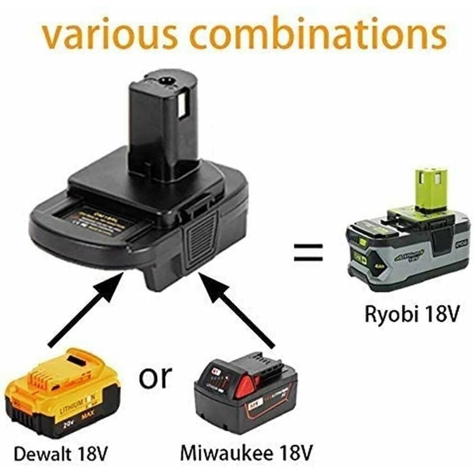 For dewalt Milwaukee Converter 20V/18V to RYOBI 18V Battery Converters Adapter