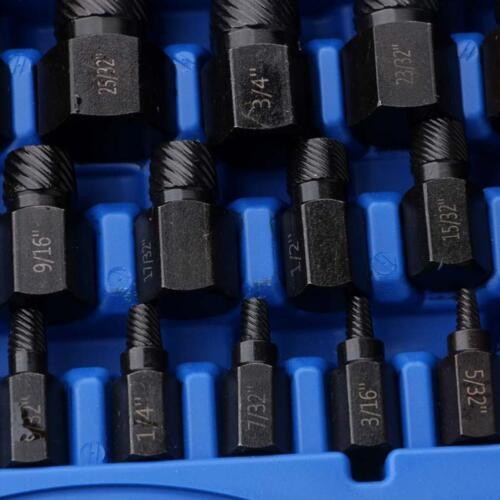 25PCS Easy Out Bolt Extractor Set, Multifunctional Stud Damaged Screw Extractor