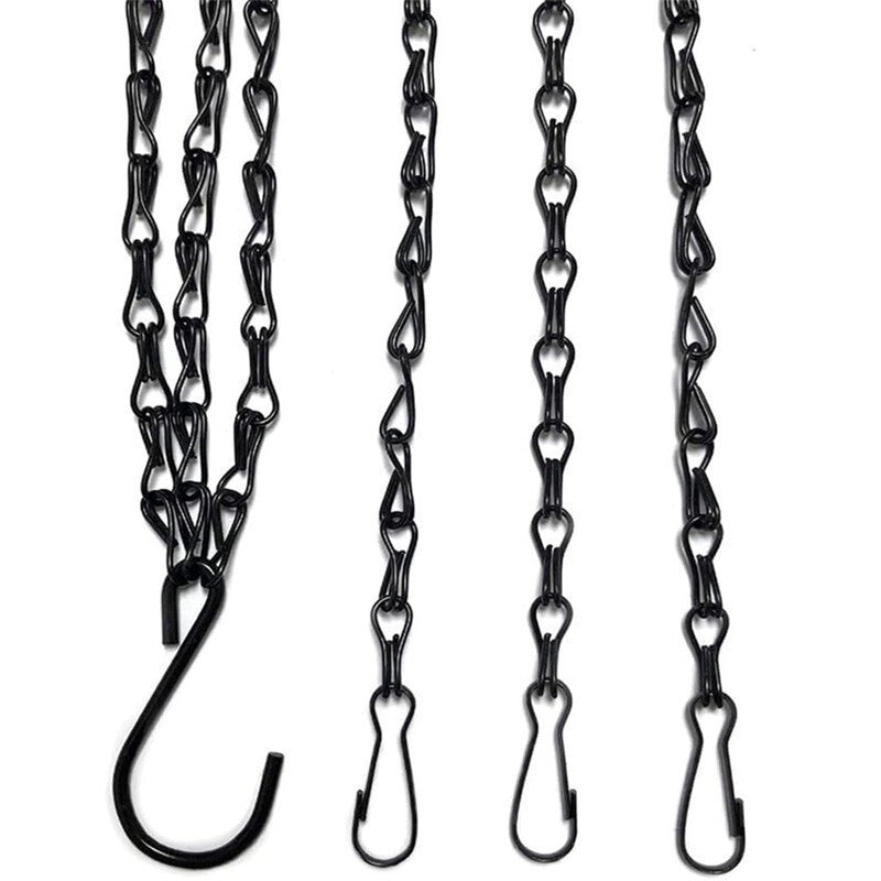 8pcs 14" 3‑Strand Heavy Duty Hanging Basket Replacement Chain for Garden Planter