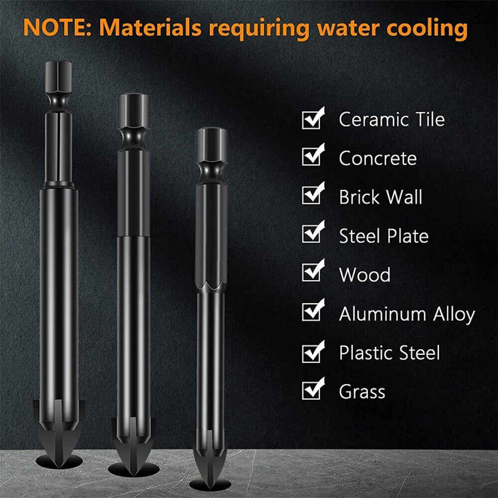 12Pcs Dry Diamond Drill Bits For Granite Tile Glass Porcelain Marble Ceramic Set