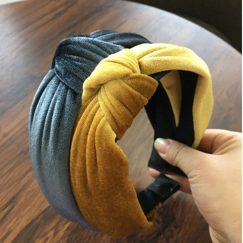 Women's Headband Twist Hairband Bow Knot Cross Tie Velvet Headwrap Hair Band New