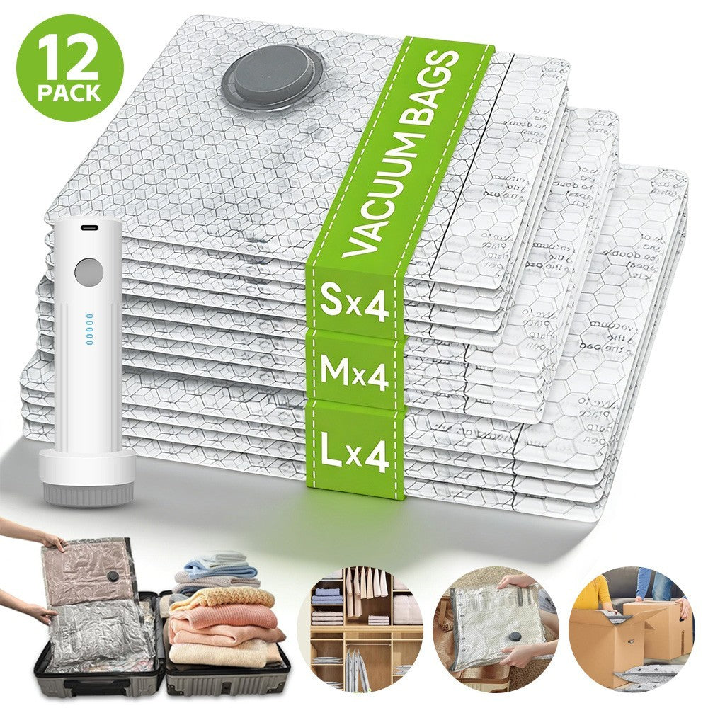 Vacuum Storage Bags Wireless Electric Air Pump Space Saver Bags for Travel &Home