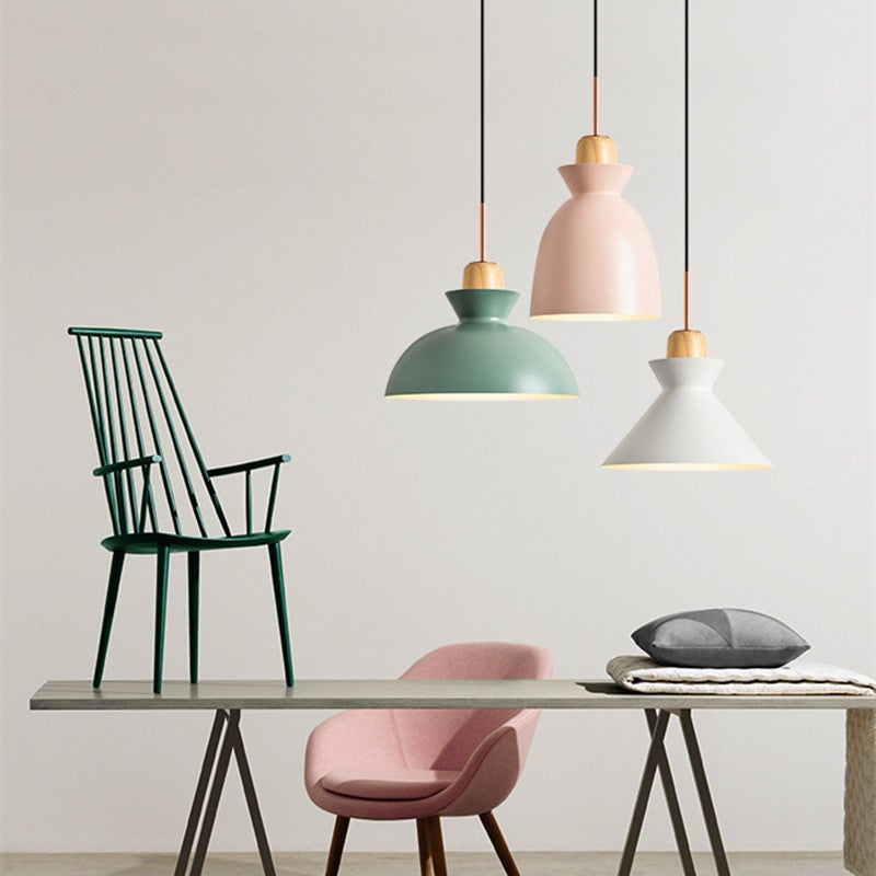 Wood Pendant Light Home Lamp Aluminum Chandelier Lighting Kitchen Ceiling Lights