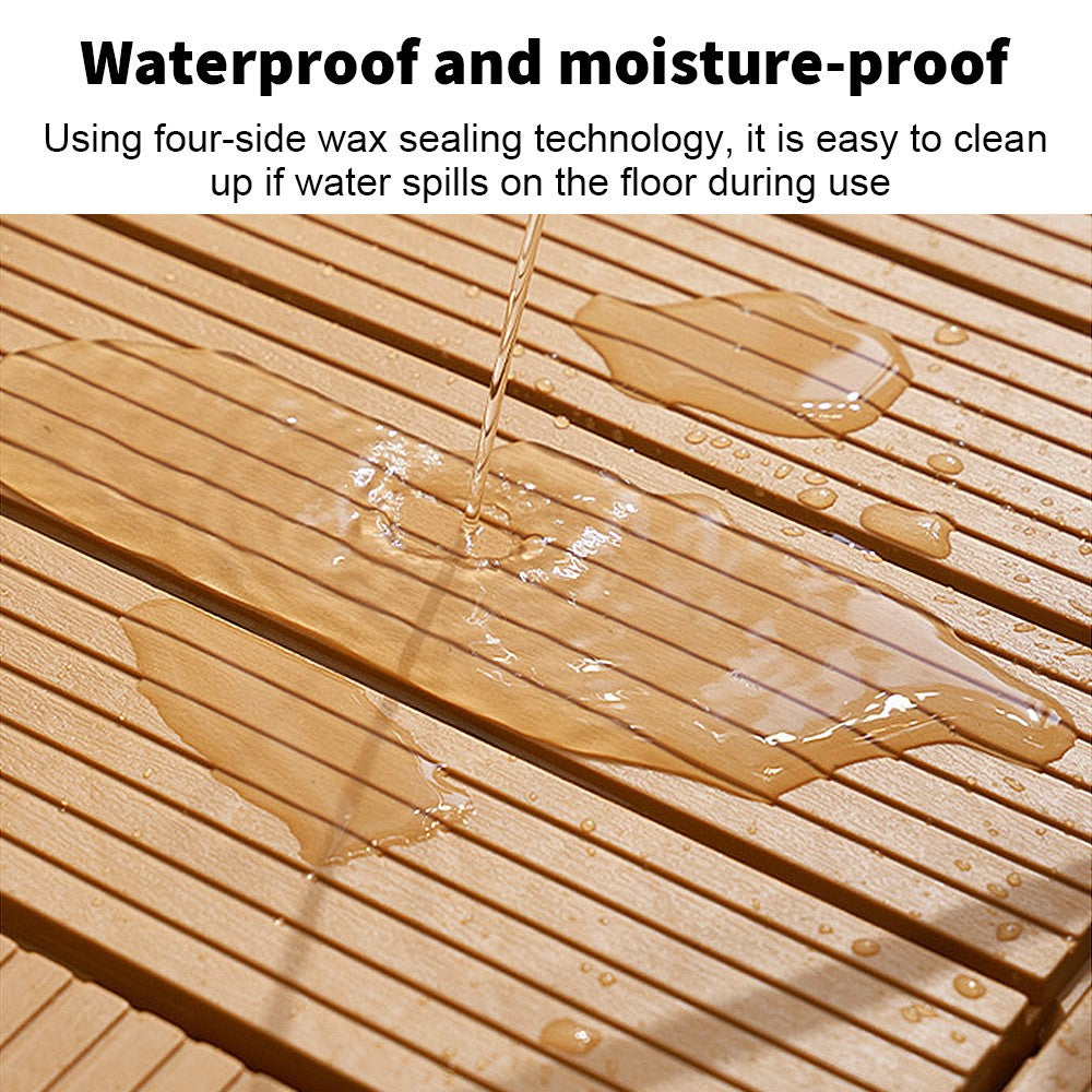 12Pack Heavy Duty Deck Tiles - Anti-Slip Interlocking Floor 30x30cm Outdoor UK