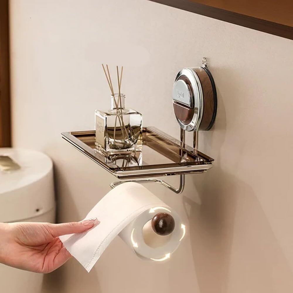 Raidley StickStrong Suction Toilet Paper Holder – No Drilling