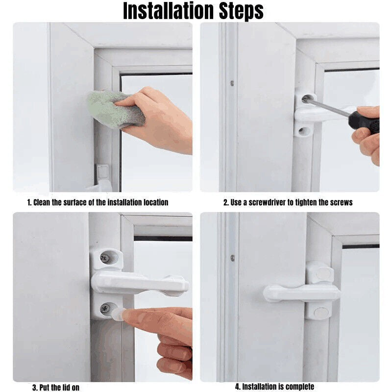 20x Window Safety Locks UPVC Door Sash Jammer Security Restrictor Lock White
