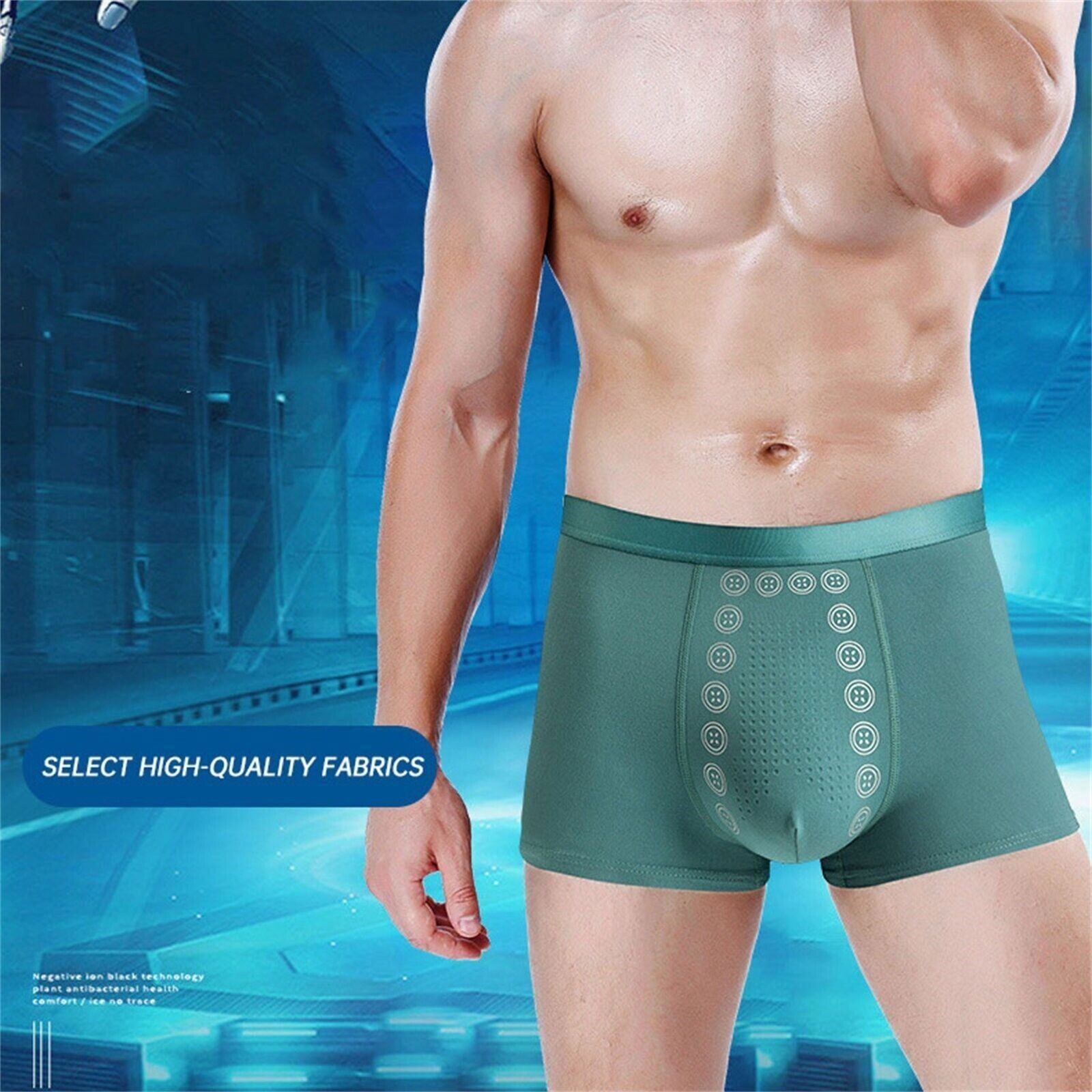 6 Pack Energy-Field-Therapy Men'S Underwear,Magnetic Therapy Energetic Men Pant