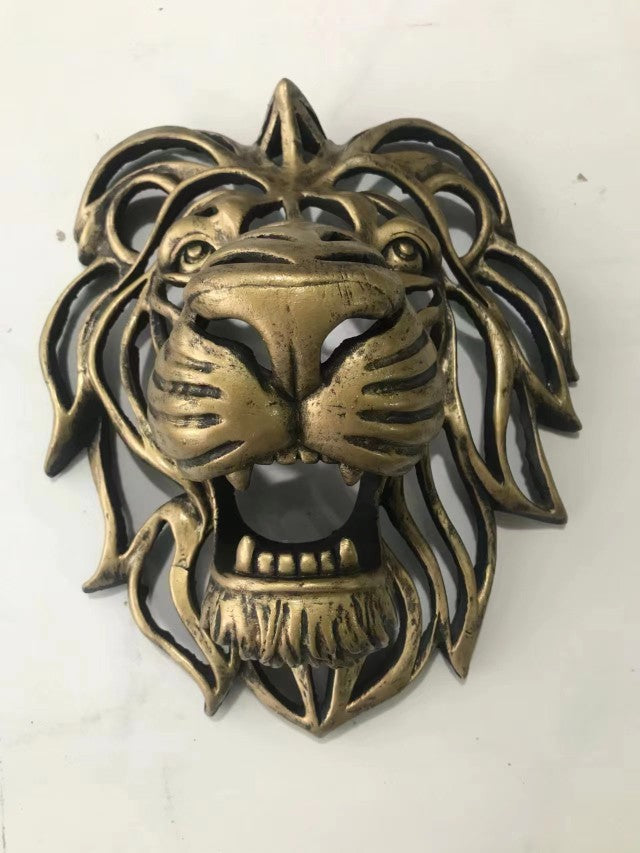 Lion Head Wall Mounted Art Sculpture Farmhouse 3D Hollow Out Hanging E