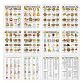 12PCS Laminated Diabetes Healthy Food List Meal Planning Reference Pamphlet