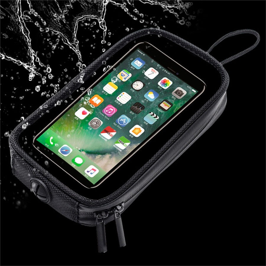 Motorcycle Phone Bag Magnetic Fuel Tank Case GPS Cell Phone Mount Holder Black