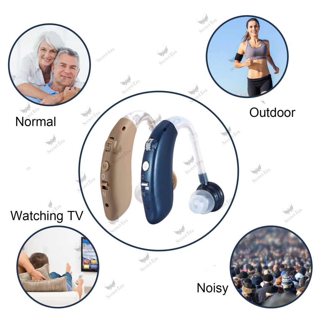 Digital Hearing Aid Severe Loss Rechargeable Invisible BTE Ear Aids High-Power