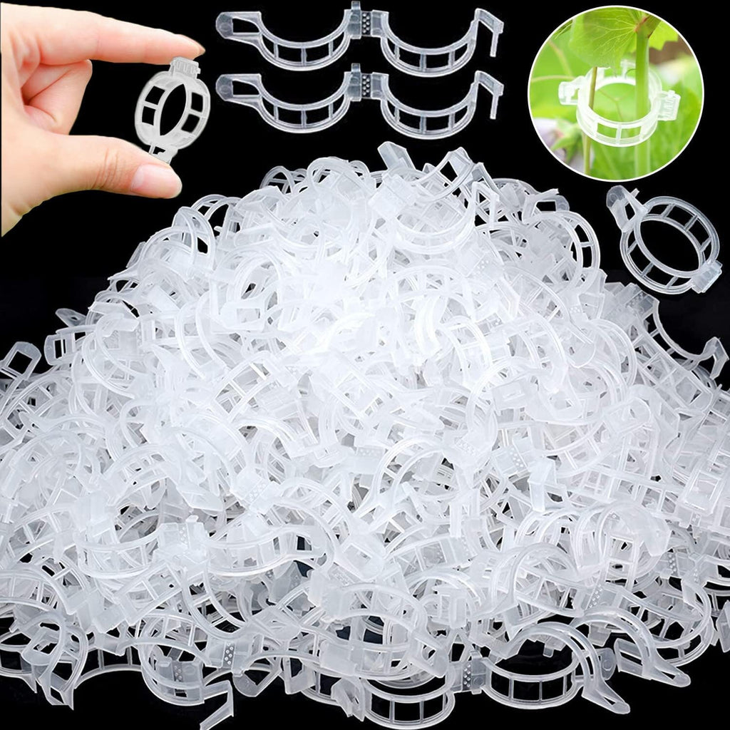 100-500x Plant Support Clips Ties Veggie Trellis Stake Greenhouse Tomato Garden