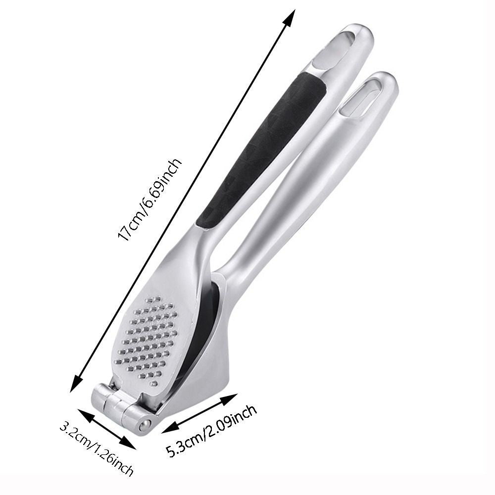 Garlic Press Zinc Alloy Garlic Mincer Crusher With Ergonomic Soft Grip Handle