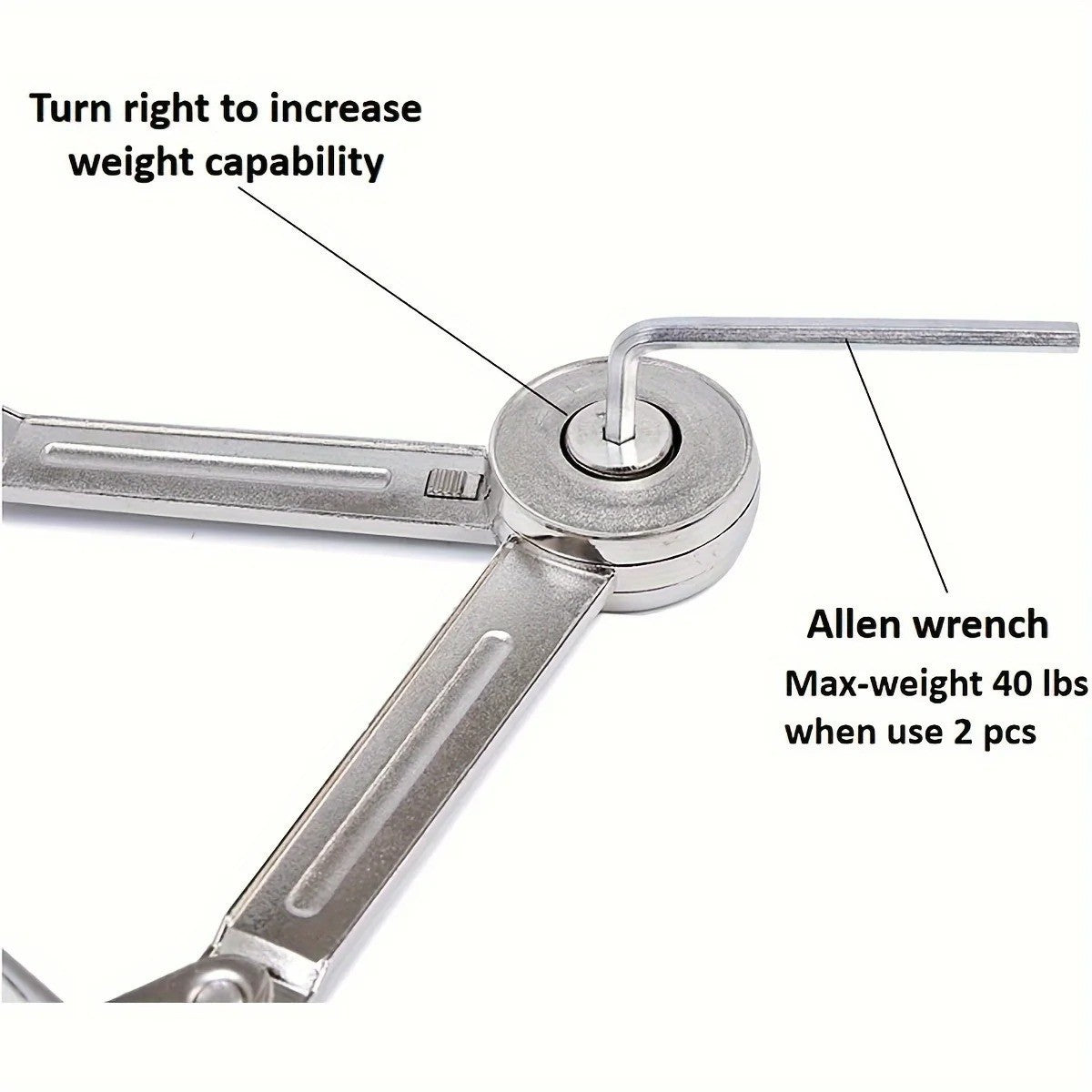 2Pcs Soft Close Lid Support Hinges with Screws & Hex Key, Satin Nickel Drop Down