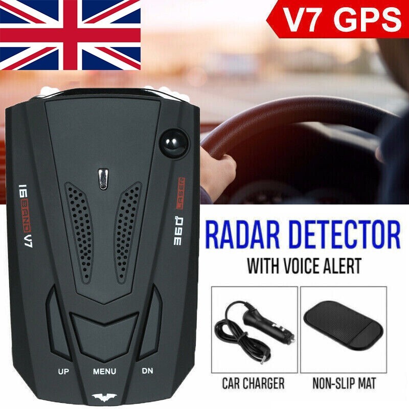 Car Radar GPS Speed For 16 Band V7 360°Police Safe Detector Voice Alert Laser