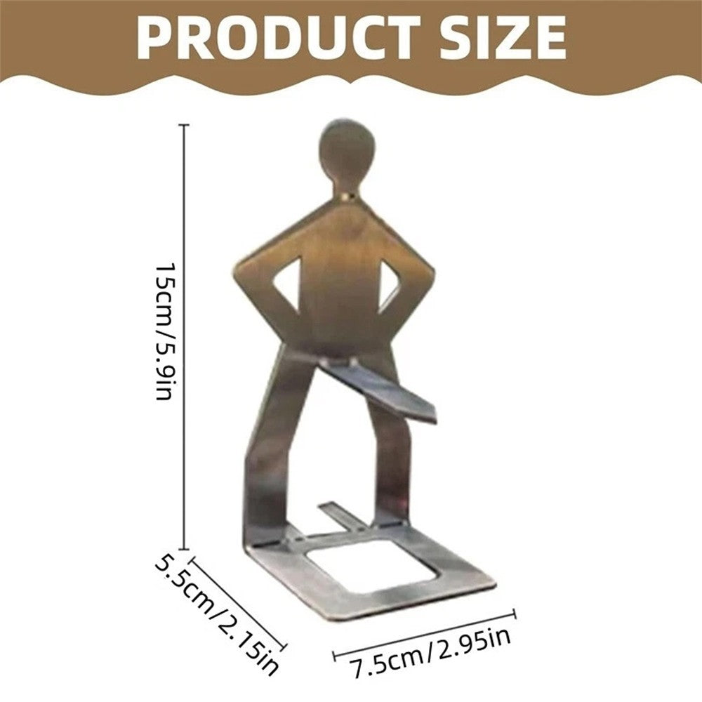 BBQ Accessories Novelty Men Shaped Stainless Steel Hot Dog Sausage Holder Rack