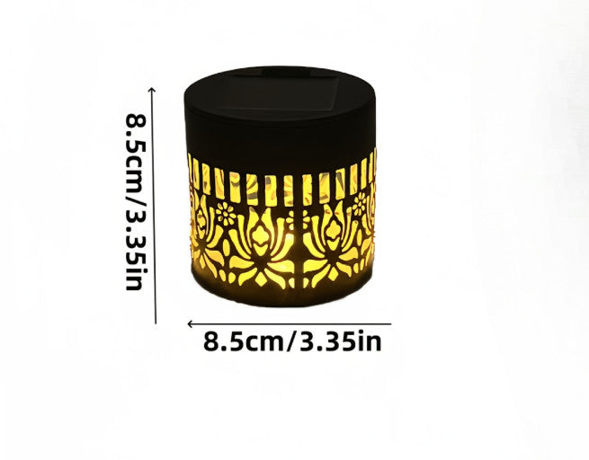 Solar*Mandala Wall Light Outdoor Garden Fence Projector Lamp Patio Ambient Decor