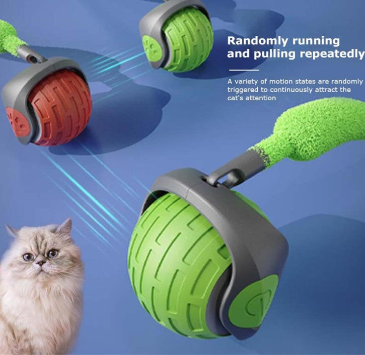 2025 New Speedy 3.0 Tail Cat Toy, Interactive Cat Toys Ball for Indoor Cats