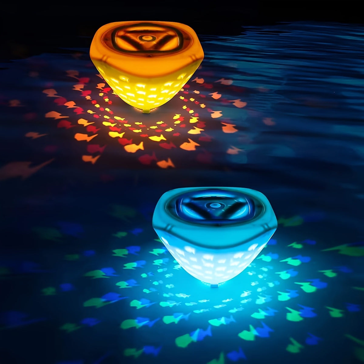 IP67 Floating LED Pool Light Fish Projection For Pond Bath Party Underwater Lamp