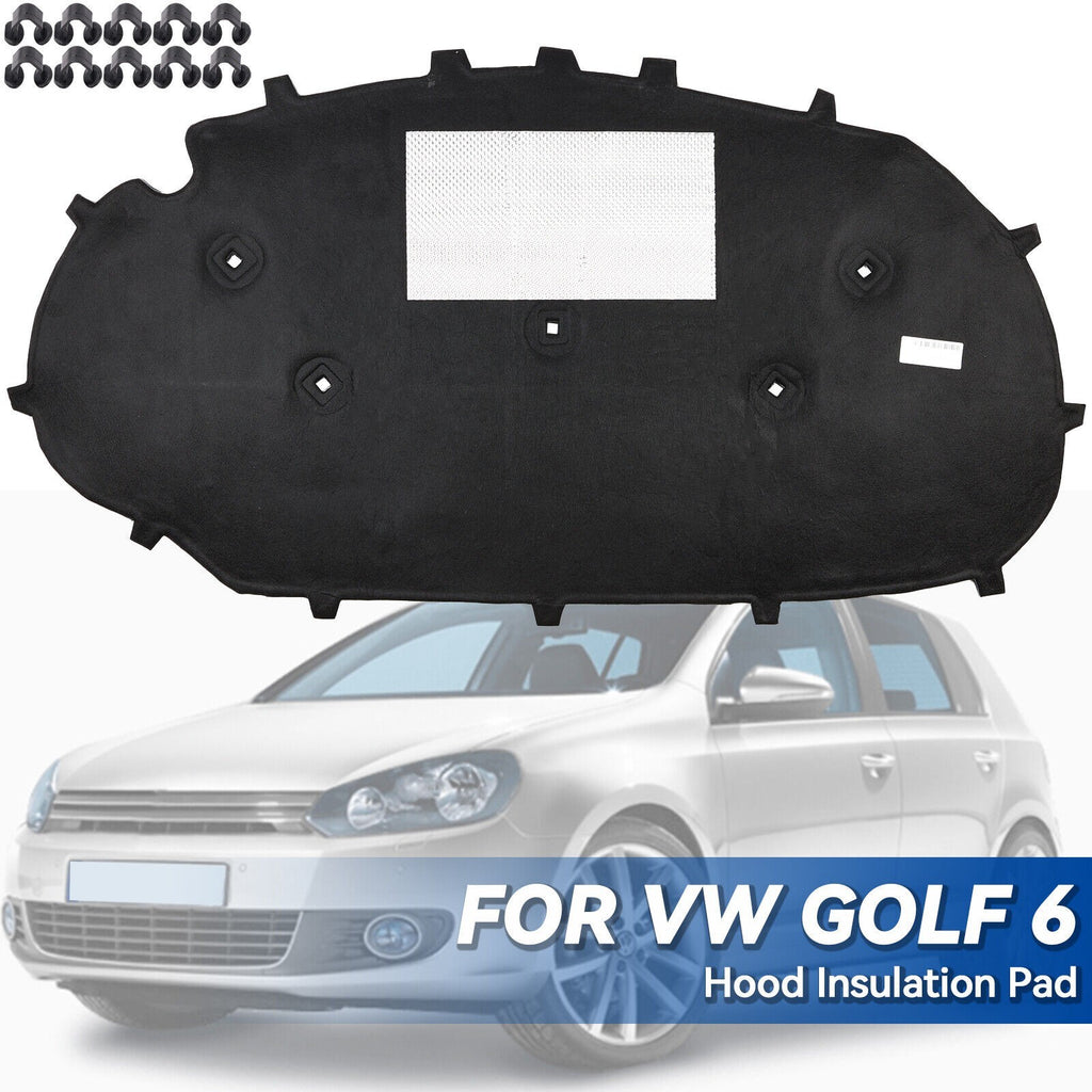 For VW Golf 6 Car Hood Engine Sound Insulation Cotton Pad Thermal Heat Shield