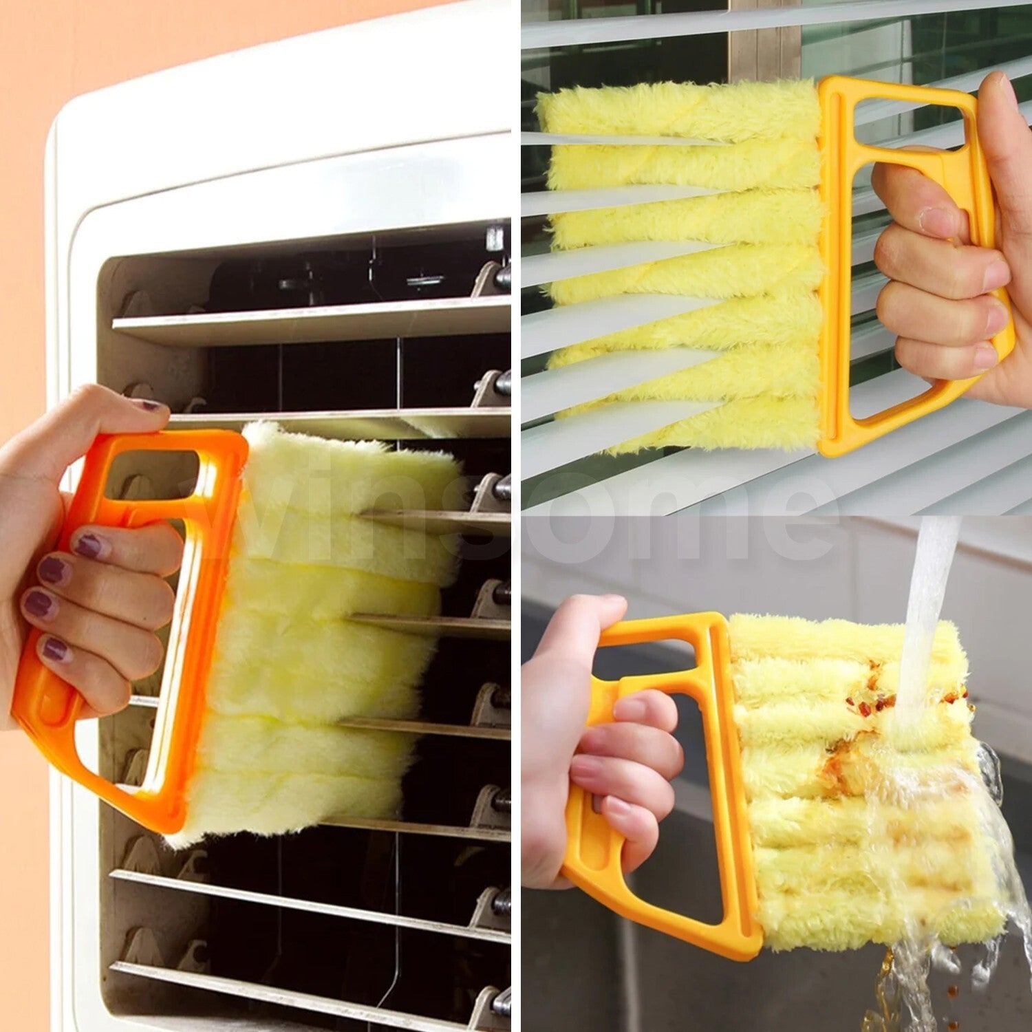 7 Brush Venetian Blind Cleaner Washable Easy Cleaning Tool Duster Microfibre 2Pc