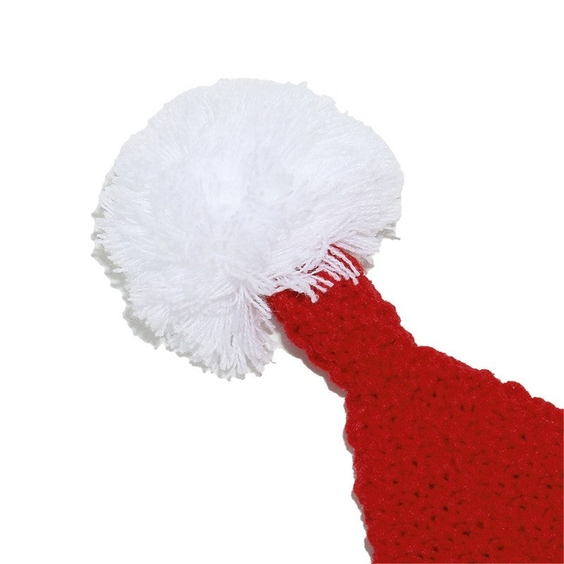 Knitted Gloves Head Wrap Scarf Soft Thicken Neck Warmer for Christmas Wear