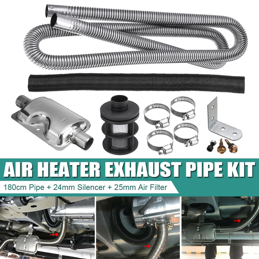 180CM Exhaust Pipe 24mm Exhaust-Silencer 25mm Air Filter For Air Diesel Heater