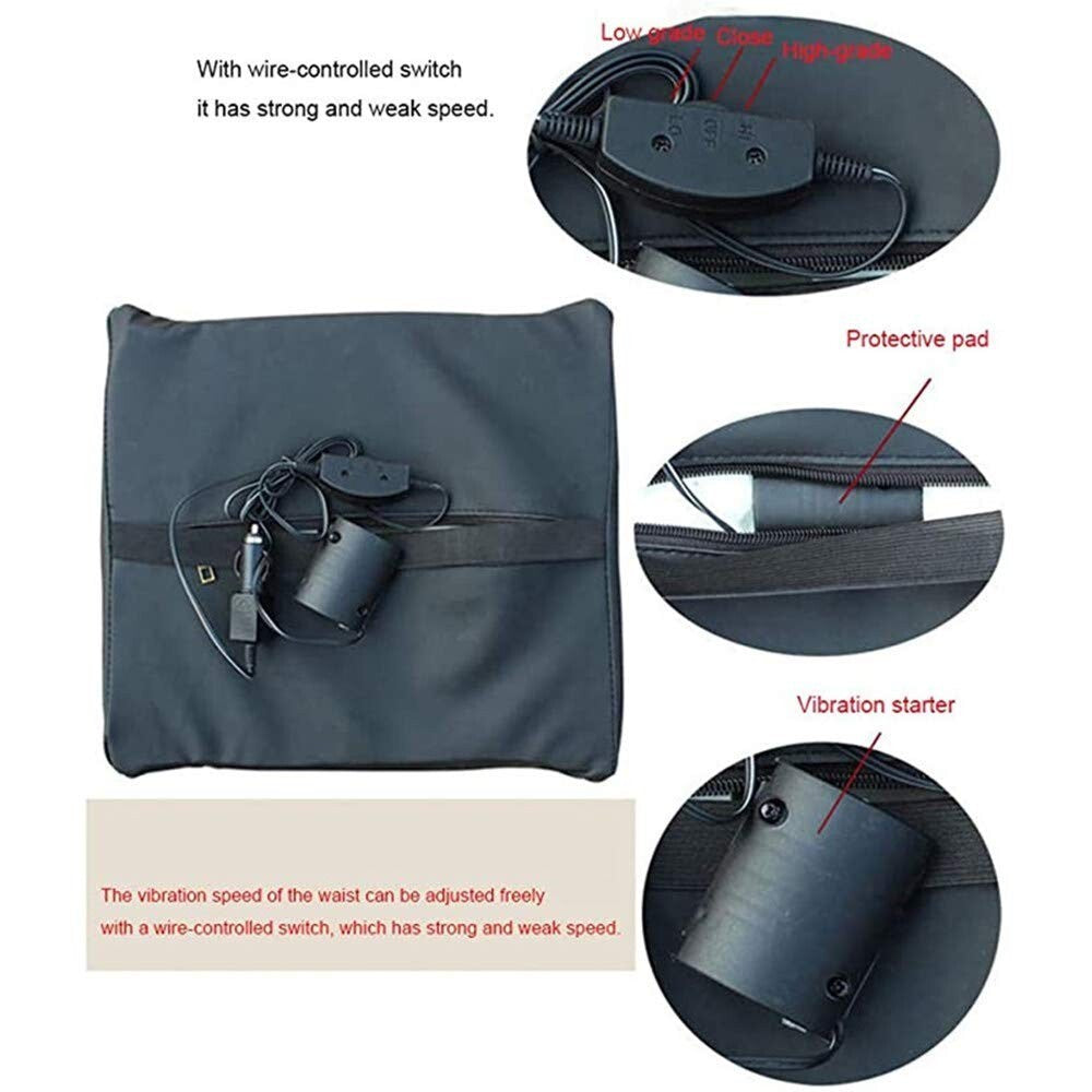Orthopaedic Massage Vibrating Comfy Back Seat Lumbar Support For Taxi Car Lorry