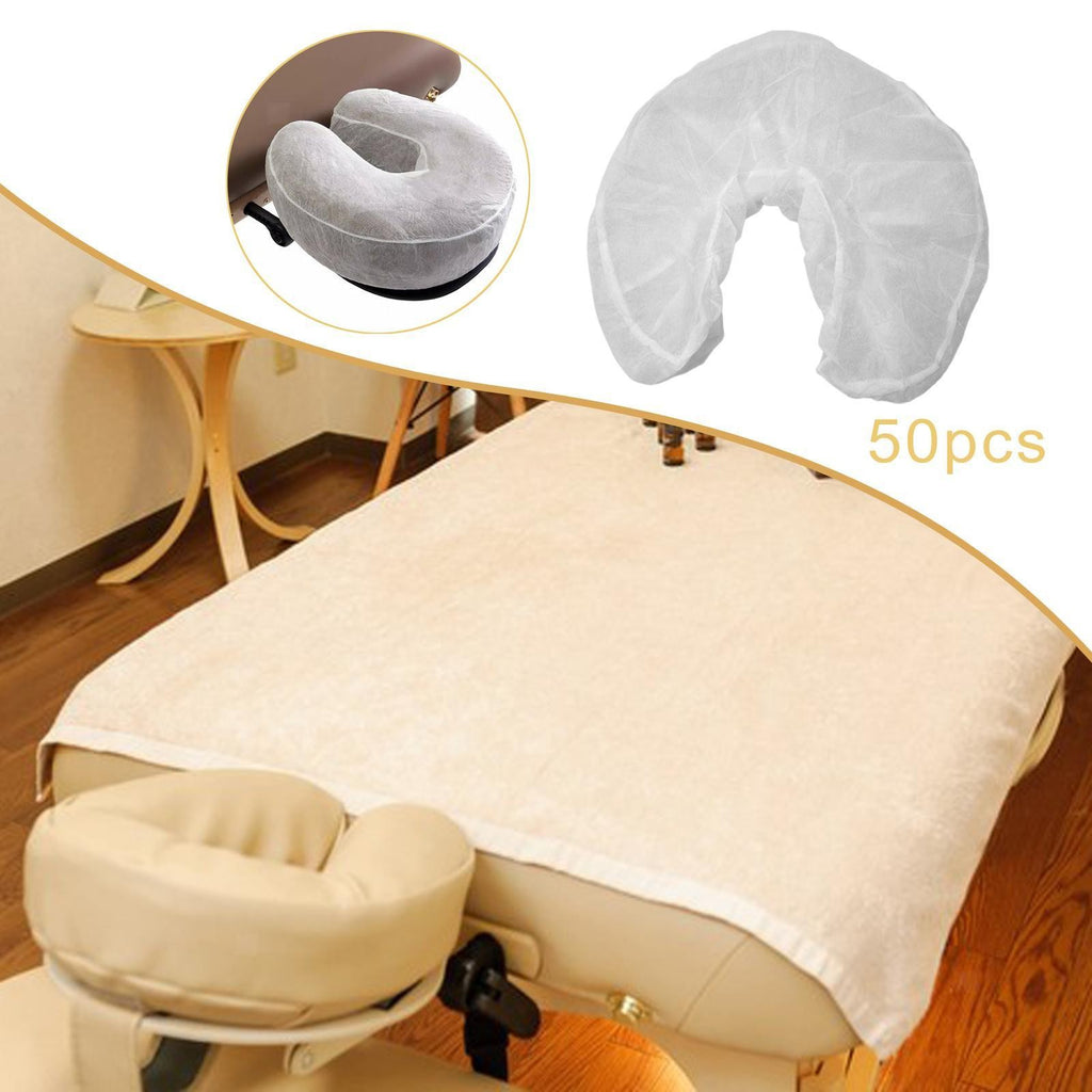 50Disposable Fitted Massage Headrest Cover Face Pillow Cushion adjustabl Elastic