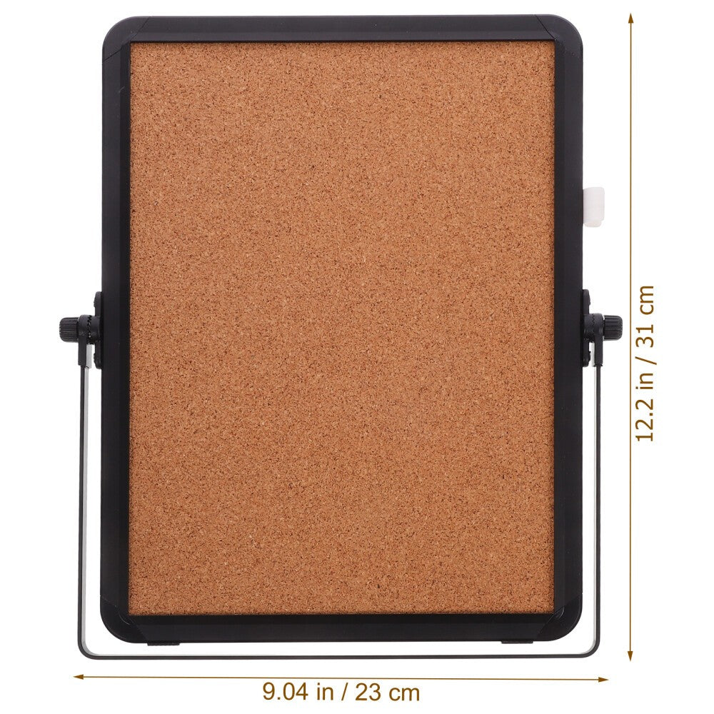 Desktop Message Board Fabric Memo Bulletin Display Stand Cork Small for