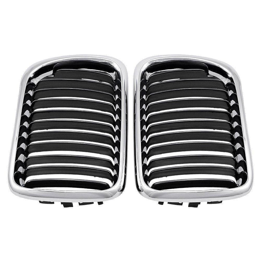 Chrome+Gloss Black Single Front Kidney Grilles For BMW 3 Series E36 M3 1997-1999
