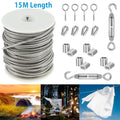 Garden Wire Rope Kit 15M Stainless Steel Cable Wire Rope Catenary Wire Kit