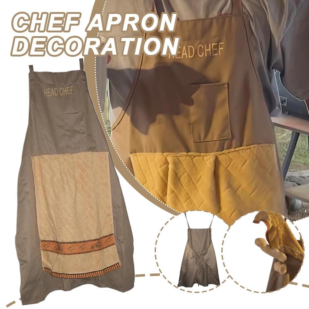 Funny Chef's Prank Apron Cooking Kitchen Chef Aprons with Pockets Gift Men VBN
