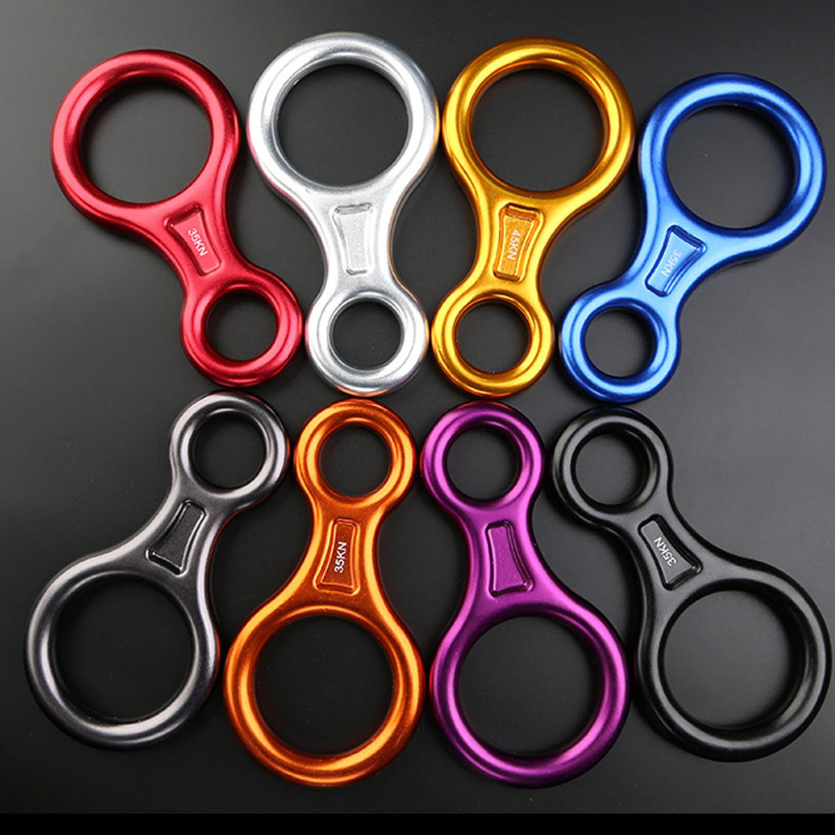 Figure 8 Descender 35KN Heavy Duty Colored Climbing Gear Downhill Equipment For