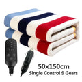 12V Electric Heated Car Blanket 9 Heat Levels Travel Camping Pad Winter Warm UK