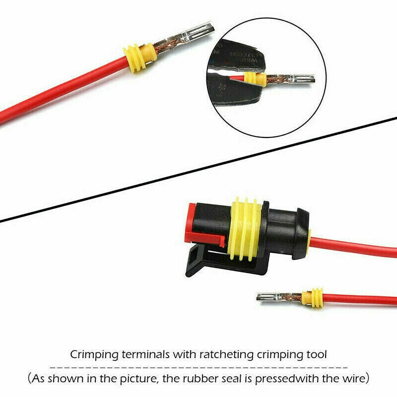 352Pcs 12V Electrical Wire Connector Plug Terminal Kit 1/2/3/4 Pin Waterproof