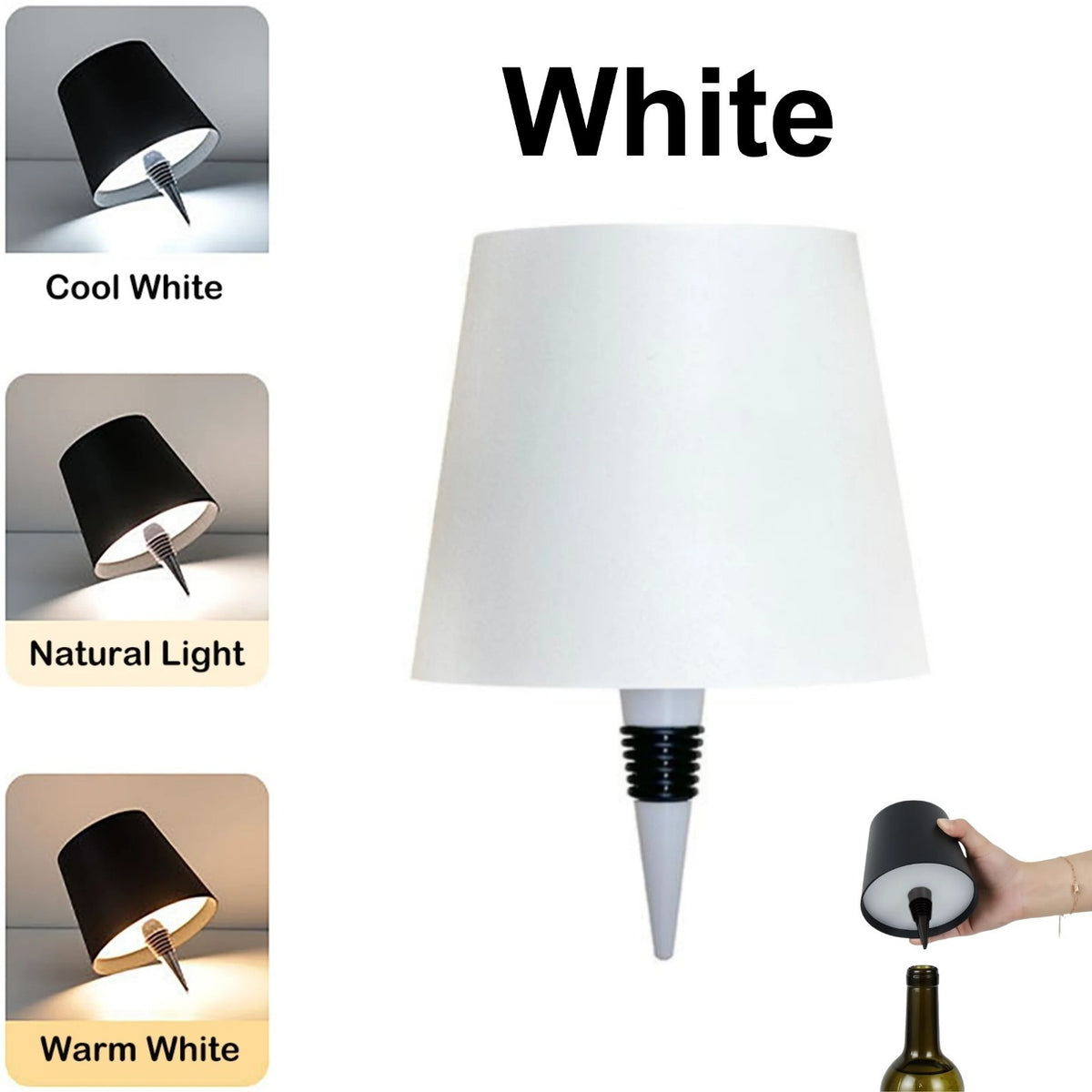 Wireless Bottle Lamp LED Wine Bottle Light 3 Light color for Restaurant & Bar UK