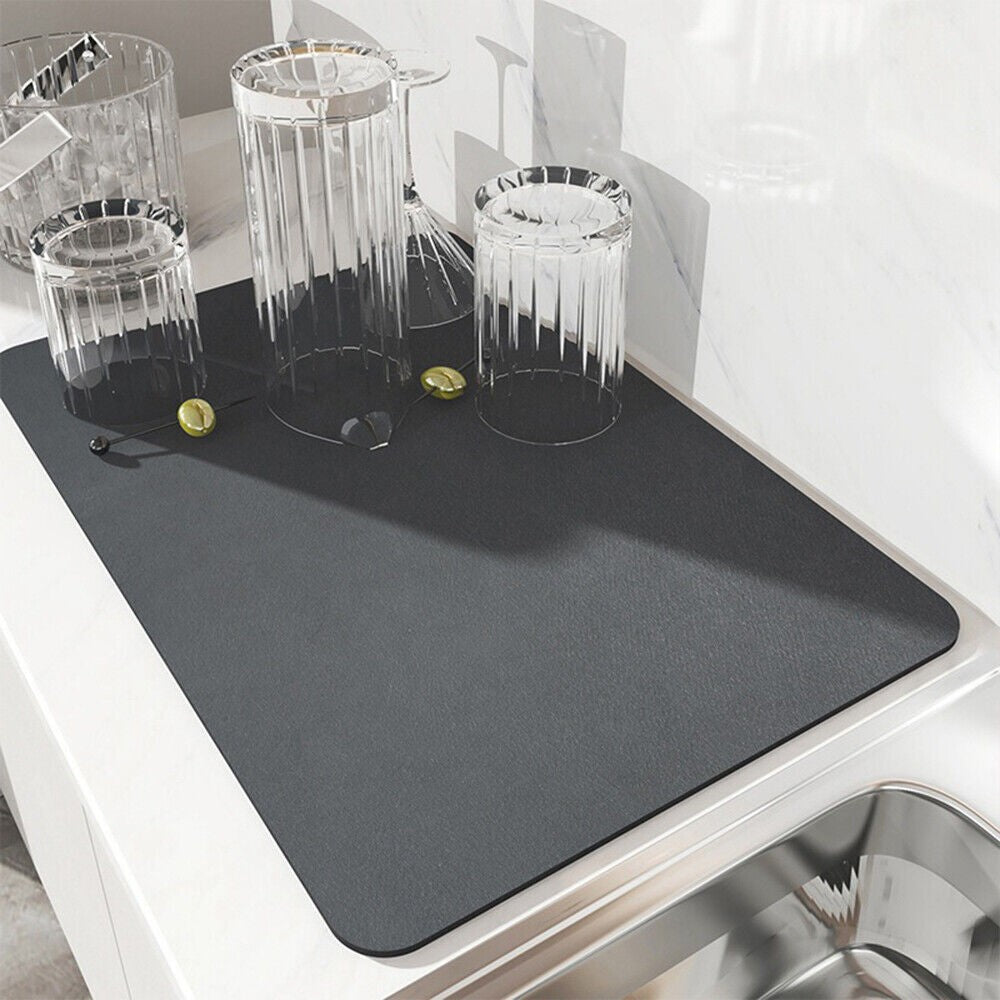Super Absorbent Kitchen Draining Mat Drying Mat Quick Dry Drain Pad for Dishes