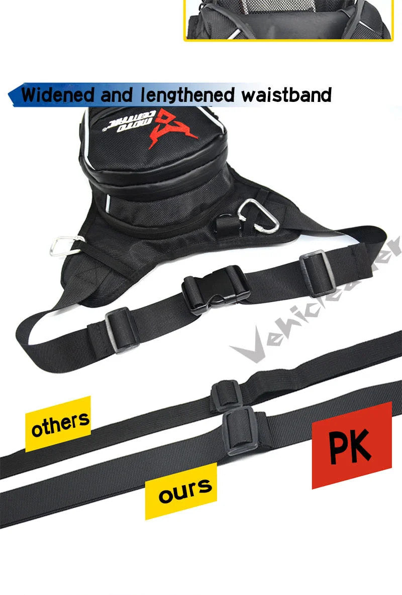Motorcycle Drop Waist Leg Bag Thigh Belt Hip Bum Waterproof Motorbike Tactical