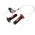 Motorcycle Grips With 1/4 Quick Turn Throttle Settle 1200MM Throttle Cable Set