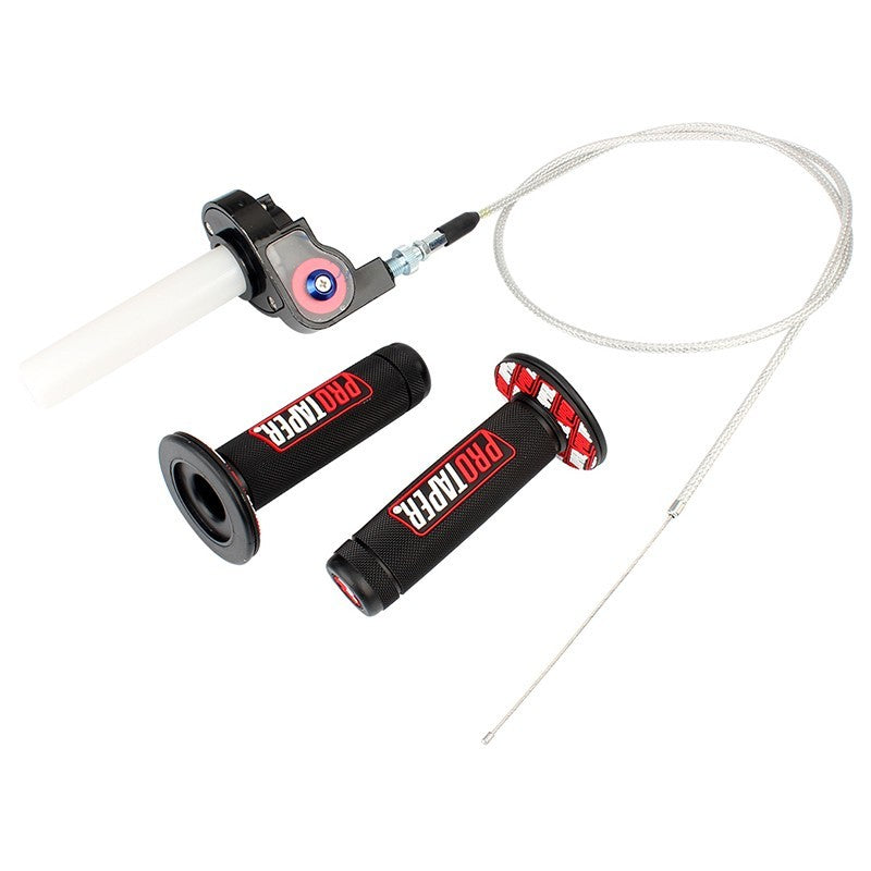 Motorcycle Grips With 1/4 Quick Turn Throttle Settle 1200MM Throttle Cable Set