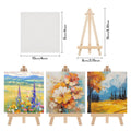 12PCS 10X10Cm Mini Canvas Art Boards & Easels & Brushes Sets Canvases Boards