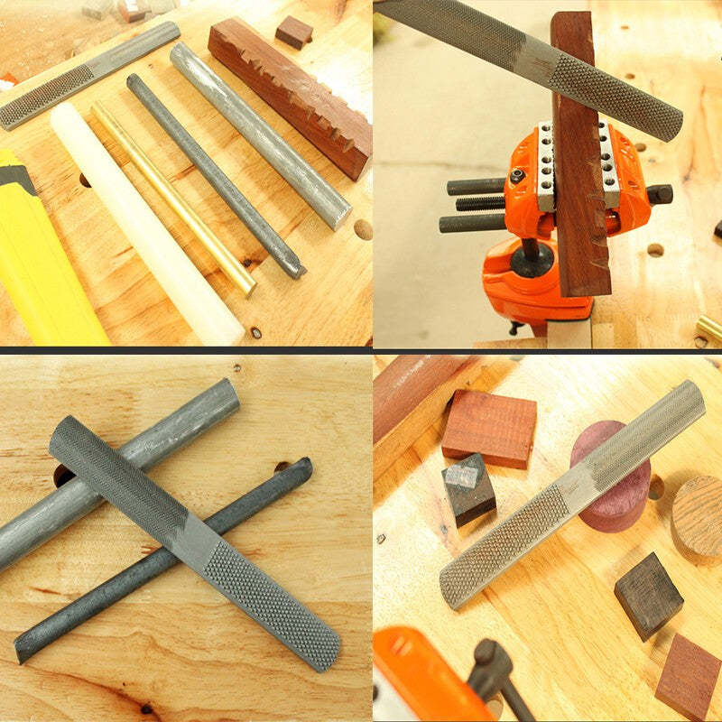 4 in 1 Carbon Steel Rasp File Carpentry Woodworking Wood Carving Hand Tool NEW